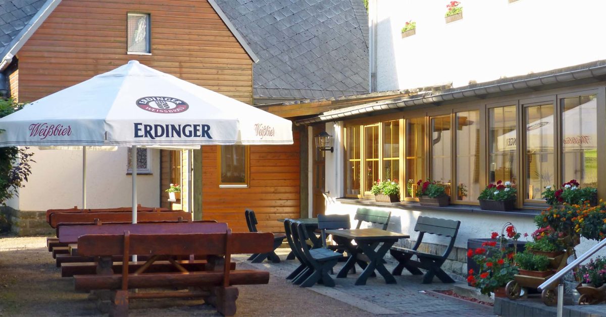Sommerterrasse im Gasthaus Lockwitzgrund